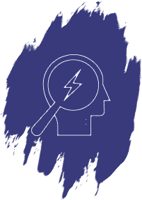 Magnifying Glass Brain Icon